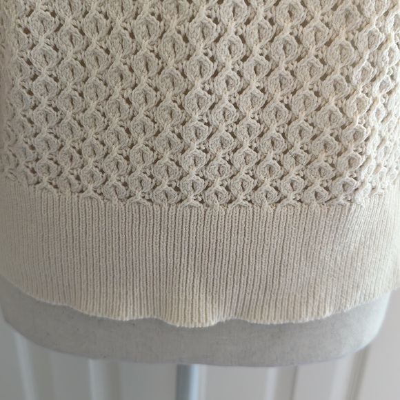 XS & M size cream colored sleeveless sweater from A New Day. Worn 2x. Like New. - Picture 3 of 9